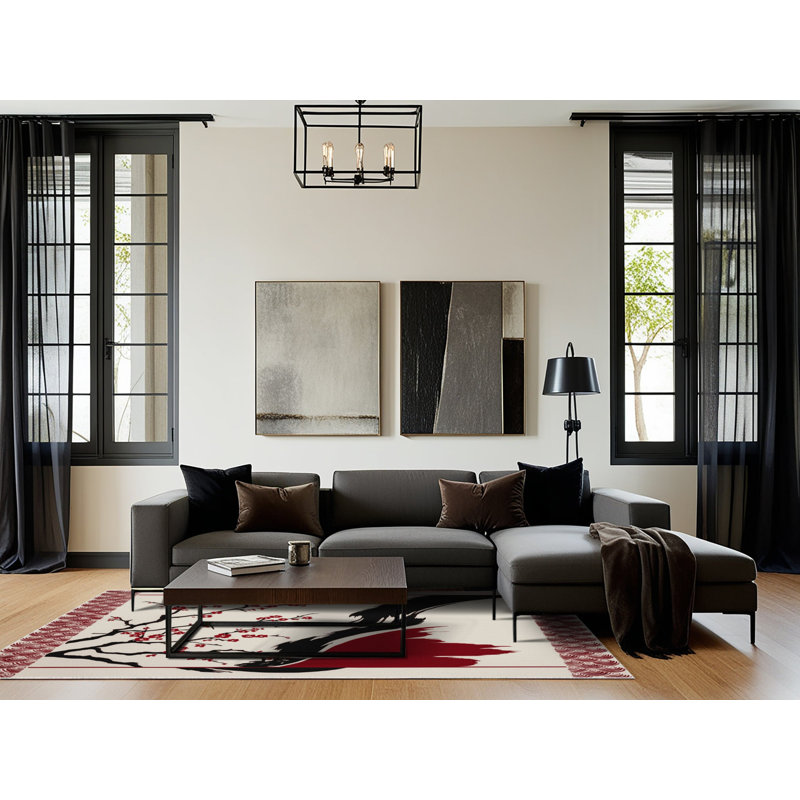 Blossom Ripples Rug, Square 7'