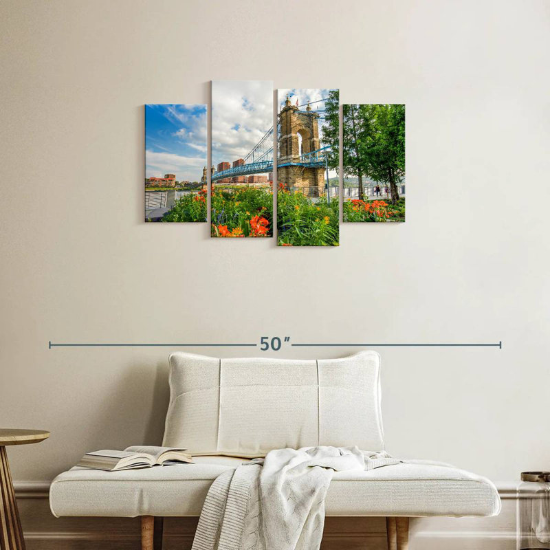 Lilie Roebling Suspension Bridge, 22" H x 36" W