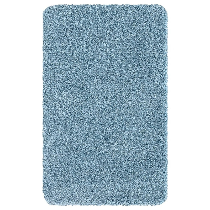 Polypropylene Plastic Non-Slip Bath Mat, Aqua, Single - 110cm L x 60cm W