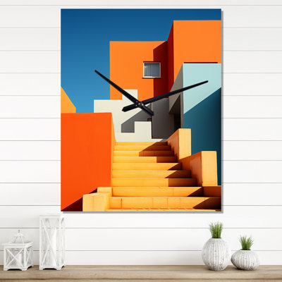 Horloge murale paysage urbain surdimensionnée I - Cityscapes