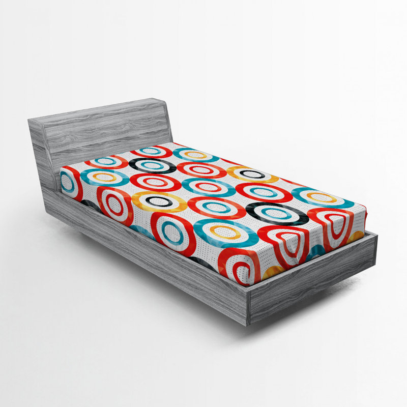 Microfiber Geometric Fitted Sheet, Twin XL Fitted Sheet