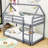 Dealba Twin Over Twin Wooden House-Shaped Bunk Bed With Ladder And Guardrails-1509370509