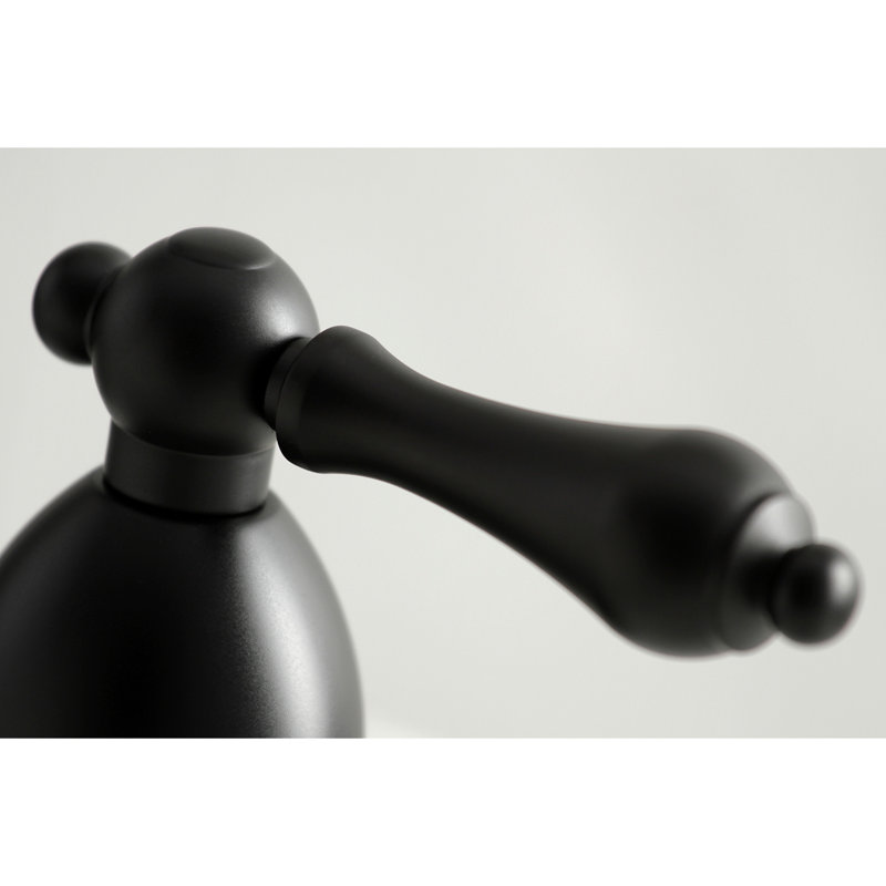 Heritage Matte Black 8-inch Widespread Brass Bathroom Faucet