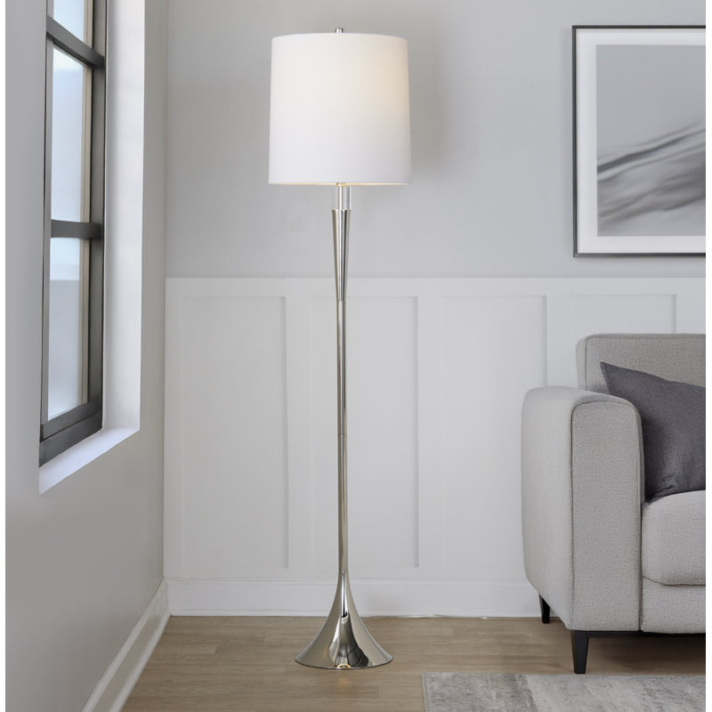 Ensemble de 2 lampes sur pied Marla, Argent argent