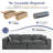 110" Oversized Sofa For Living Room-637825918