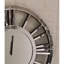 Grande horloge murale 24 po, miroir en miroir pour décor de salon, grande horloge murale moderne argentée, aiguille des heures et des minutes, à piles