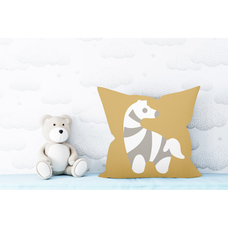 Coussin décoratif Simbi, L 15 po x H 15 po, Ocre