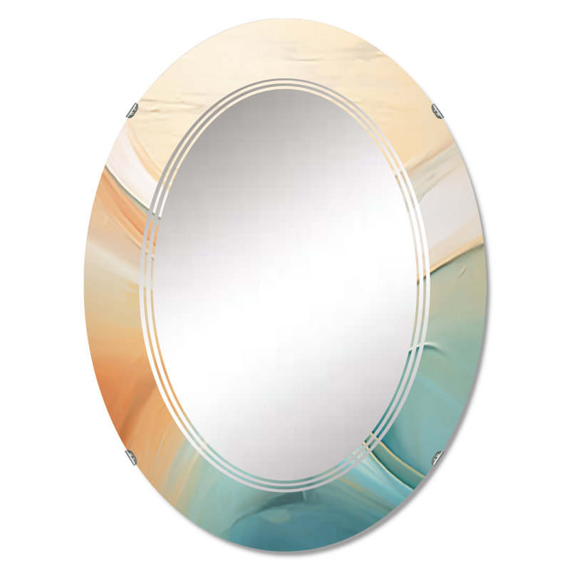 Craignagat - Miroir mural moderne ovale, 30 po x 20 po