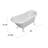 61" Streamline Clawfoot Soaking Acrylic Bathtub With Drain, Clawfeet, and Bamboo Tray-63425094-51346613