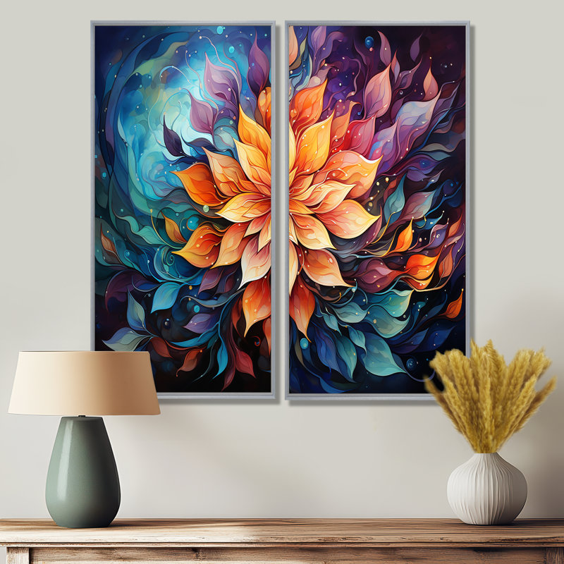 Méditation «Mindfulness Mandala I», art traditionnel vert, impressions sur toile, H 20 po x l 24 po, Argent argent