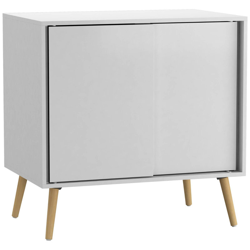 Rectangle Accent Cabinet, White/Pine