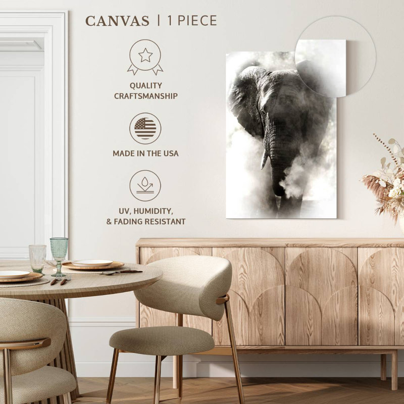 Brampt Dusty African Elephant, 24" H x 16" W