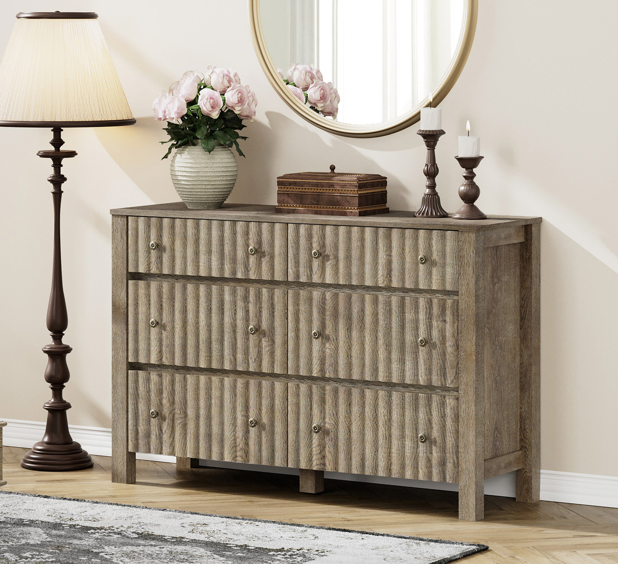 Gracie Oaks 6 Drawers Dresser For Bedroom,modern Chests & Dressers