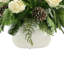 Rose, Evergreen And Cedar Holiday Arrangement