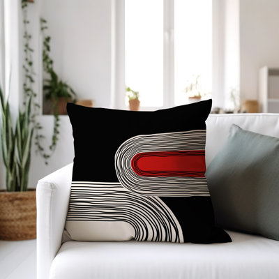 Cassie Abstract Outdoor Reversible Throw Pillow