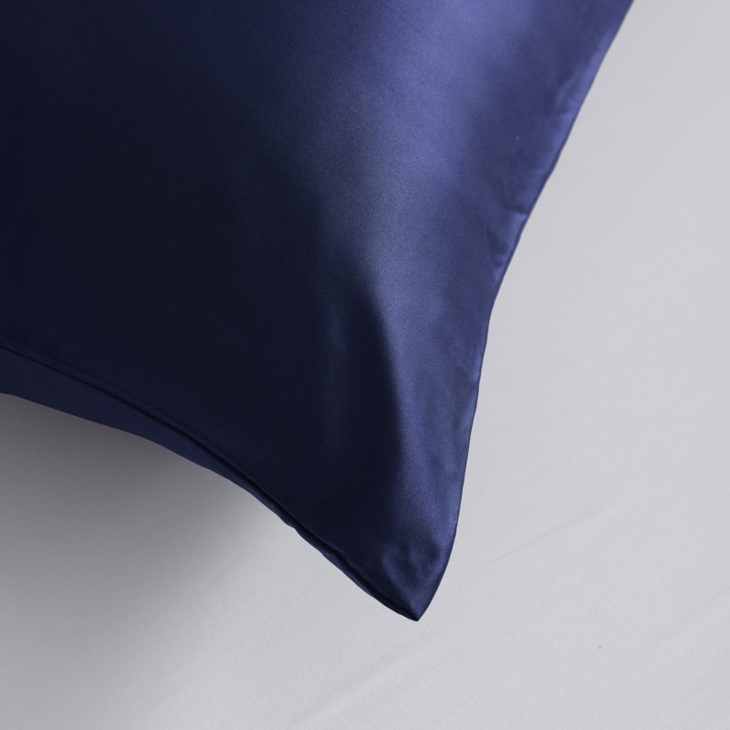 Satin Body Pillow Pillowcase, Hidden Zippered Pillow Cover, Slip Cooling - NTBAY, Navy Blue