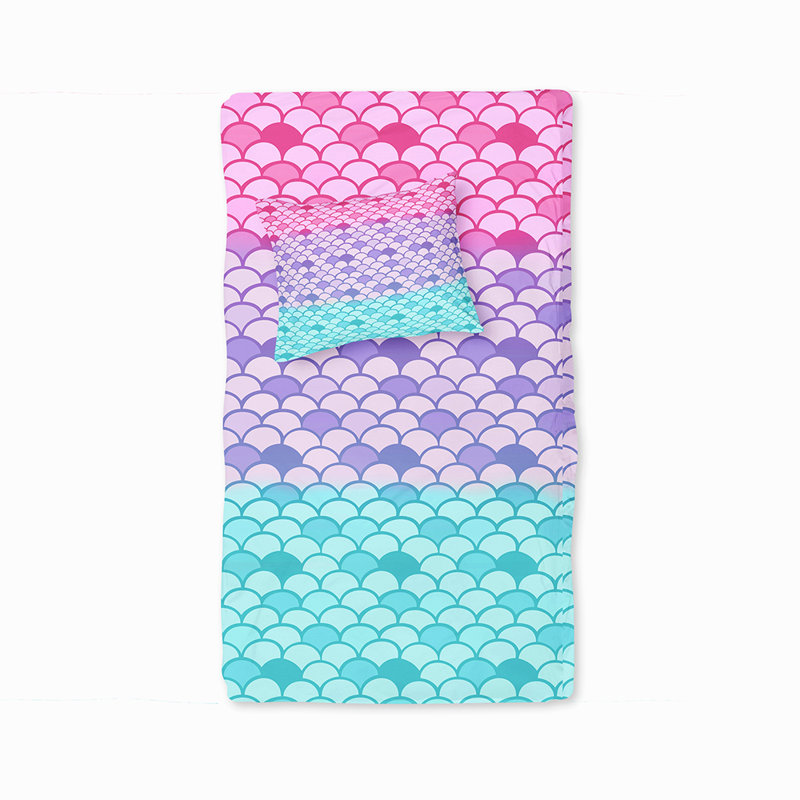  Housse de couette simple Mermaid, Housse de couette grand et 2 taies décoratives
