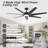65in Modern Smart Ceiling Fan With Light, 7 Durable Abs Blades-754965547-754965556
