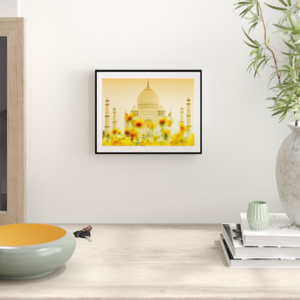 Gerahmtes Poster Taj Mahal im Sommer