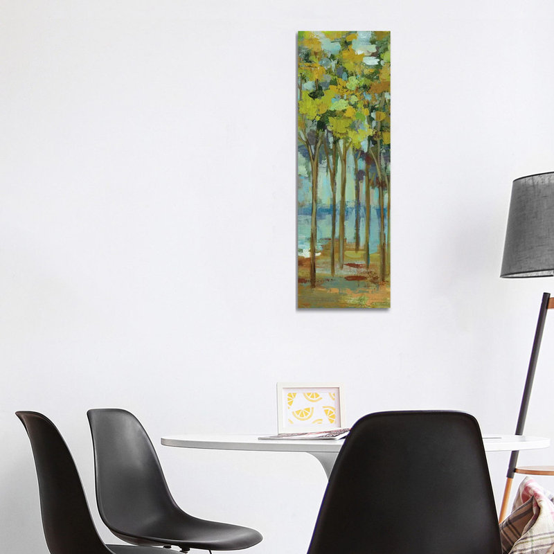 «Spring Trees Panel I» par Silvia Vassileva, reproduction d'art panoramique sur toile, H 48 po x l 16 po x P 1,5 po