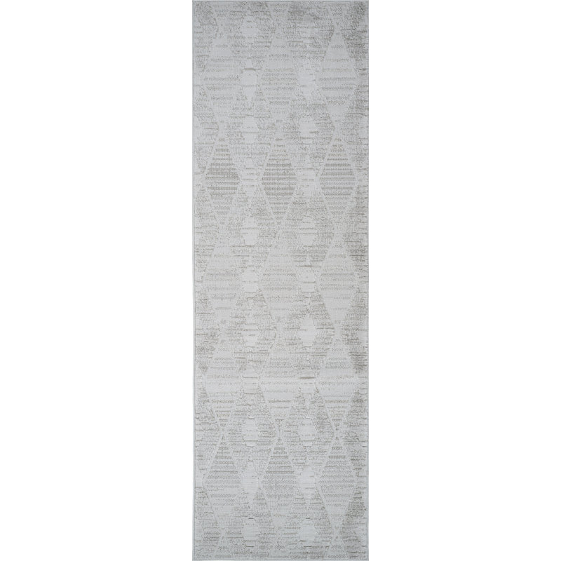 Rug Modern Indoor Area Rug, Gray., Runner 2'3" x 8'