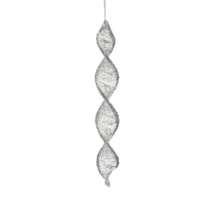 Glaçons suspendus transparents et enchanteurs