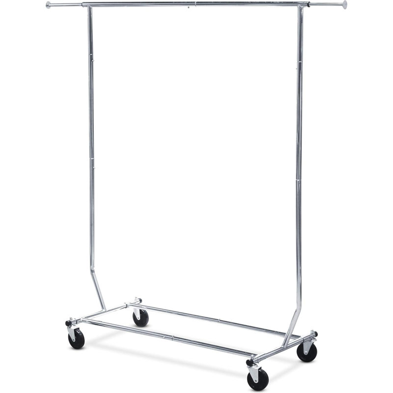 Supreme Commercial Grade Clothing Garment Rack, Chrome, Chrome