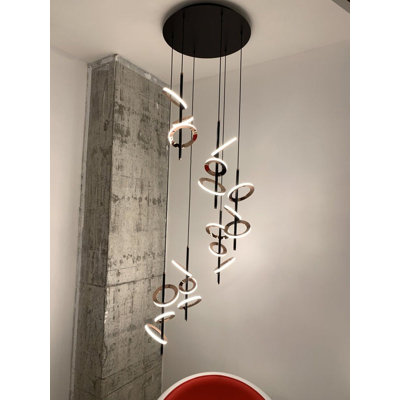 Lustre géométrique à DEL 10 lumières Aarylan