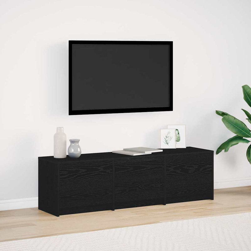 Unfinished TV Stand, 40cm H x 140cm L x 34cm W, Black Oak