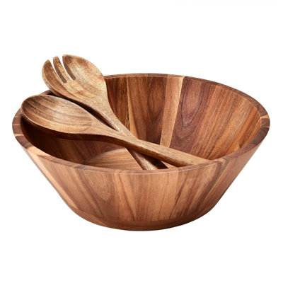 Union Rustic Wood Serving Bowl