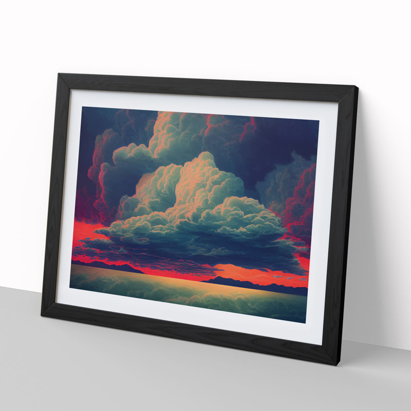 Clouds at Sunset Vol.1 - Framed Print, Black, 34cm H x 46cm W x 2cm D