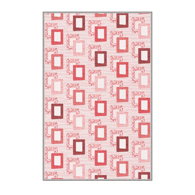 Antibacterial Woven Carpet (3D Digital Print) 4.0 x 5.9 Feet, 100% Polyester, Pile Height: 0.3 Inches | PVC Felt Dot Non-Slip Underside, Machine Washable, Perfect for Living Room & Bedroom Decor