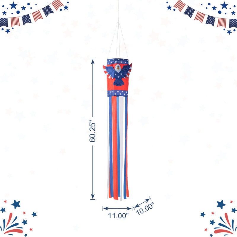 Manche à vent en polyester double face H 60,25 po x l 11 po Jurgita