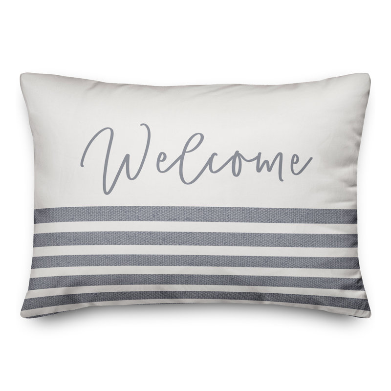 Outdoor Throw Pillow, Blue