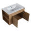 Meuble-lavabo de 30 pouces avec lavabo en céramique blanche et tablette ouverte réglable