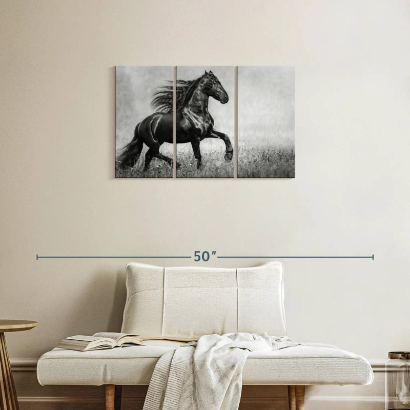 Brampt Black Friesian, 20" H x 33" W
