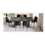 Ensemble de salle à manger luxueux en marbre noir - MDF élégant, moderne, parfait pour la salle à manger et le travail