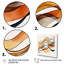 «Donnabel Burnt Orange Waves Abstract I», reproduction sur toile 3 pièces-87913118-87913119