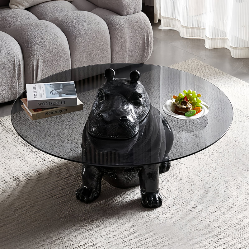 Table basse Hippo Figurine, Noir