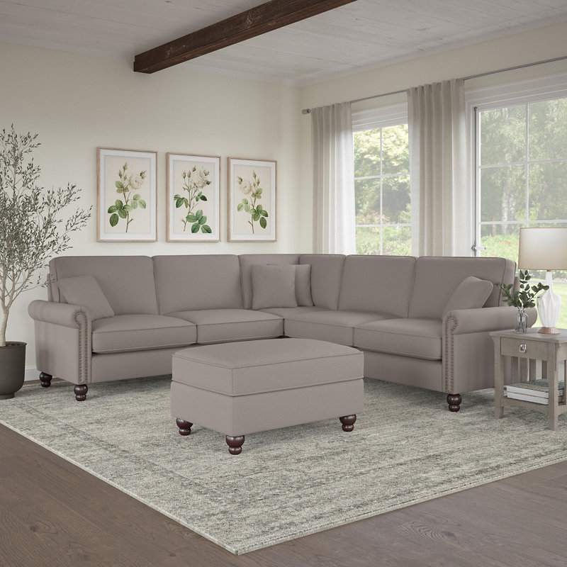 Fruzsina Upholstered L-Shaped Sectional Symmetrical, Beige