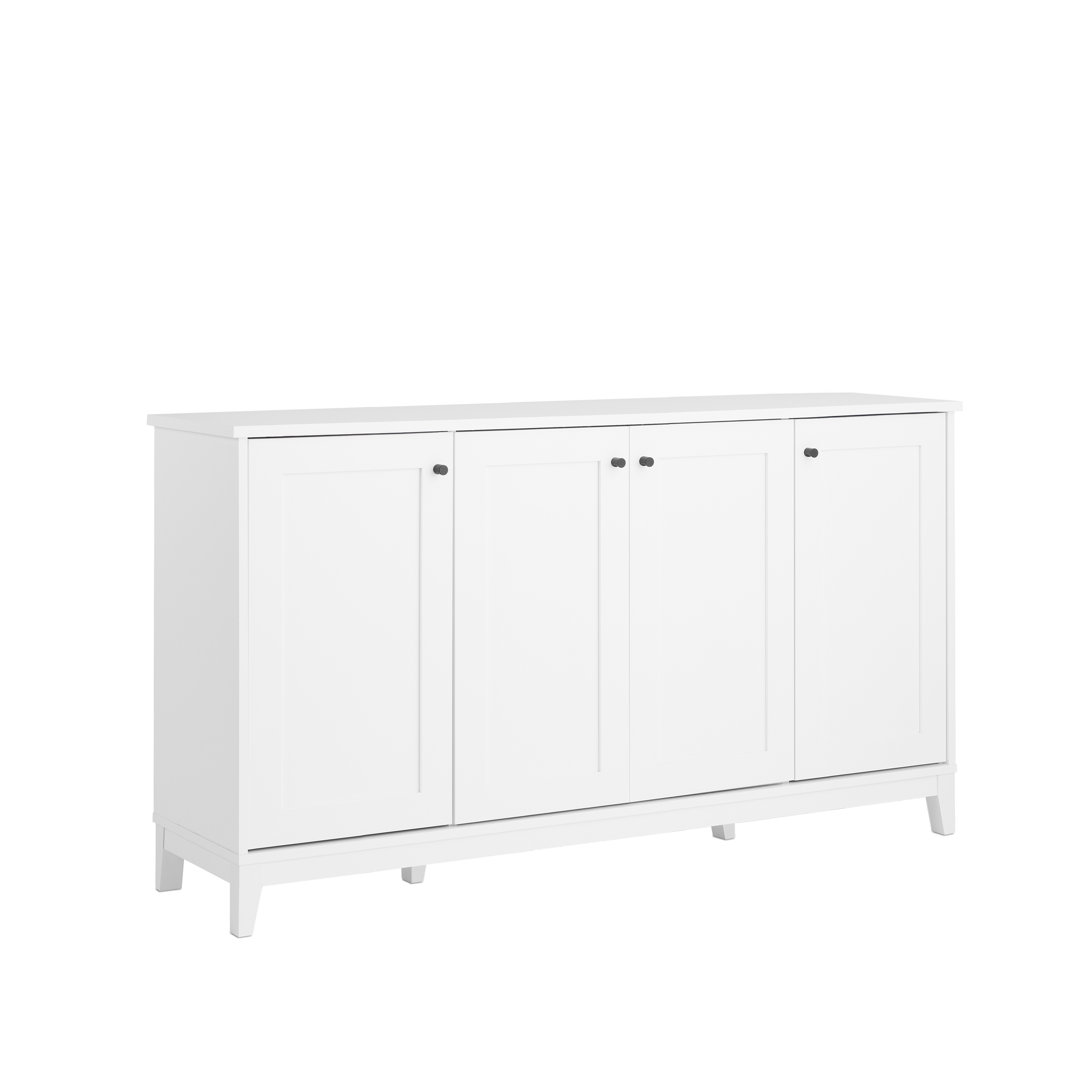 Gonroff 4 Panel Door Console Table Storage Cabinet with Doors and Shelves, Sideboard Storage Cabinet Millwood Pines 