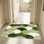 Tapis géométrique ovale moderne abstrait vert sauge, vert foncé, gris et blanc cassé 1PC pour le salon, doux et confortable, adapté à toutes les saisons, facile à entretenir, lavable à la machine, tapis de sol sous la table convenant à la ferme. .
