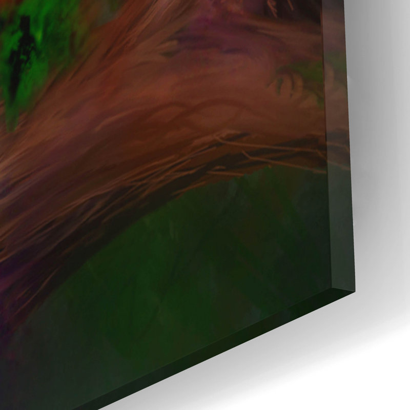 Art mural en verre 12 "x 16" «Jewels Jungle» par Carol Cavalaris de Bay Isle Home ™