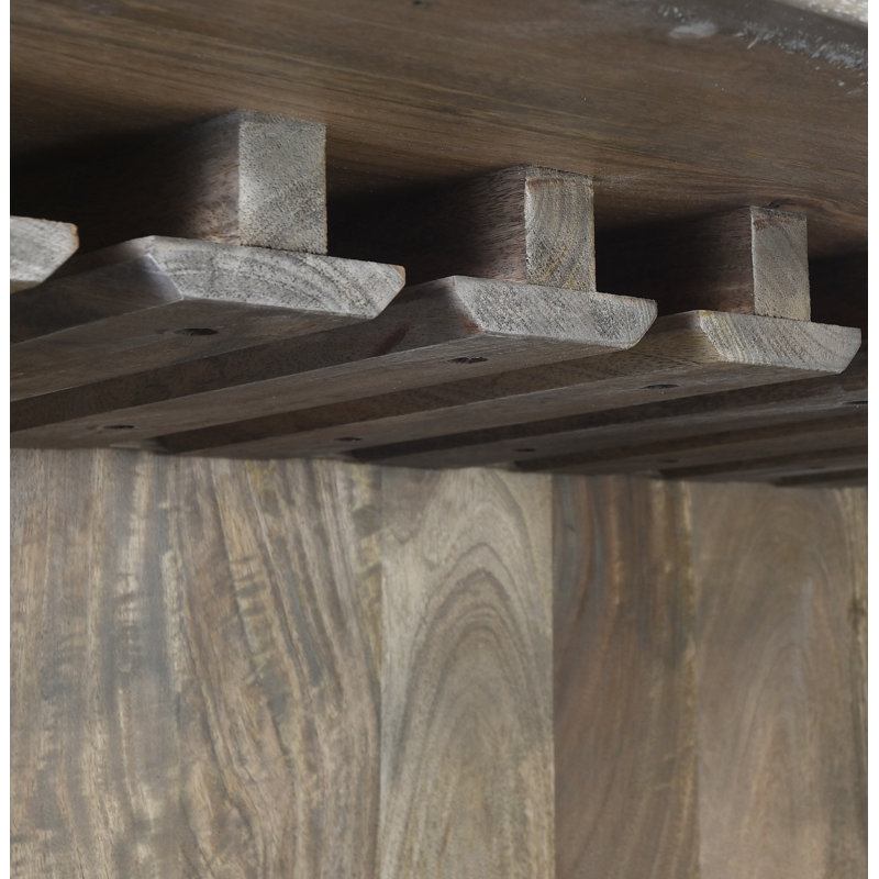 Viva Solid Wood Bar, Iron/Beige/Black