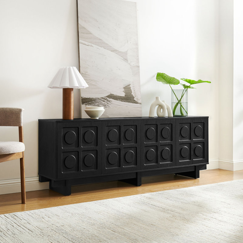 Knox 71 Inch TV Stand, Black