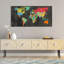 Modern Map Of The World by Joannoo - Wrapped Canvas Print-2017569444