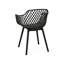 Chaise d'extérieur pour 2 personnes en polypropylène résistant aux intempéries, profondeur de 21,78 po, largeur, hauteur de 31,95 po, cadres de 11,25 lb et style moderne pour les repas, dans un style profond, large, haut, aux lignes épurées