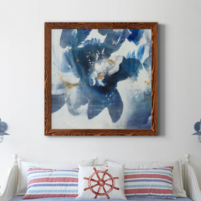 Toile encadrée bleue Velveteen III de qualité supérieure - prête à être accrochée