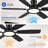 Modern 55'' Flush Mount Ceiling Fan With Led Lights And Remote Control-1597919178