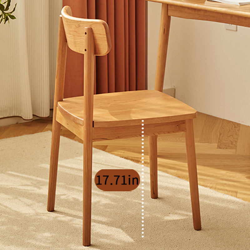 Table de salle à manger simple et durable en bois de cerisier épais, H 29,52 po x L 86,61 po x l 35,43 po